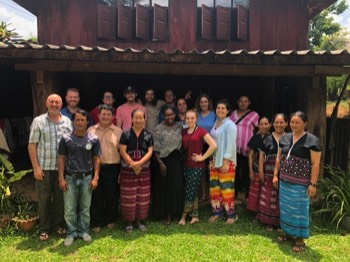  Joel with Northern Kentucky University short-term mission group visiting Karen village. 